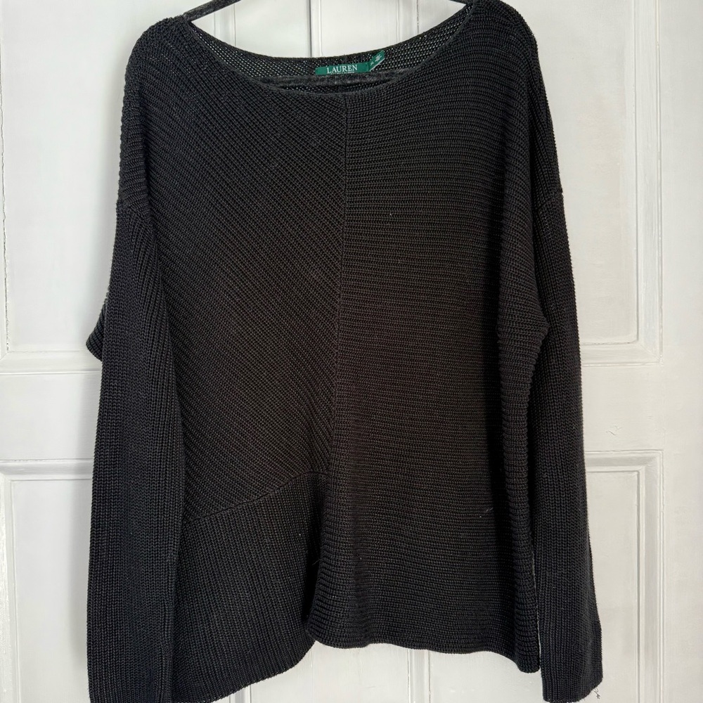 Lauren Ralph Lauren Black Knit Sweater - XL